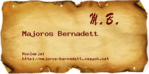 Majoros Bernadett névjegykártya